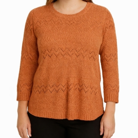 Jones New York Sweaters - Jones New York Coral Lace Open Weave Feminine Sz M